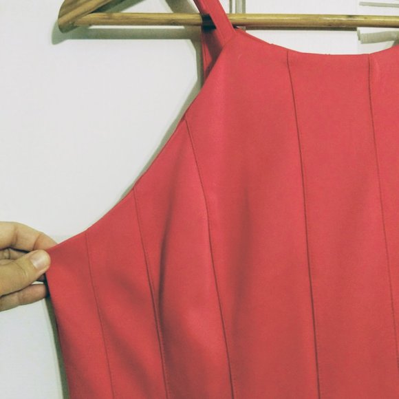 Calvin Klein Pink Scuba Watermelon Classic Fit and Flare Dress Size 10 - Picture 2 of 9